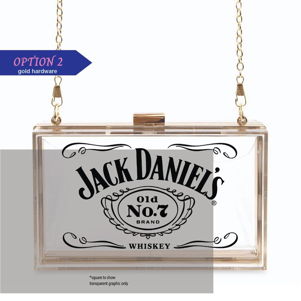 Jack Daniels Clear Acrylic Clutch View 2